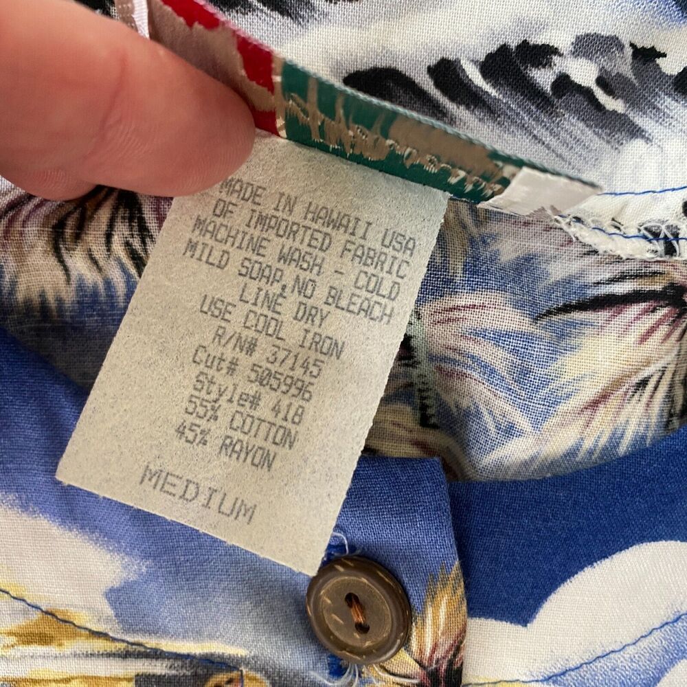 Hilo Hattie Maxi Dress Womens Medium Pockets Tropical Hawaiian Luau Ukelele Vtg - Picture 12 of 13